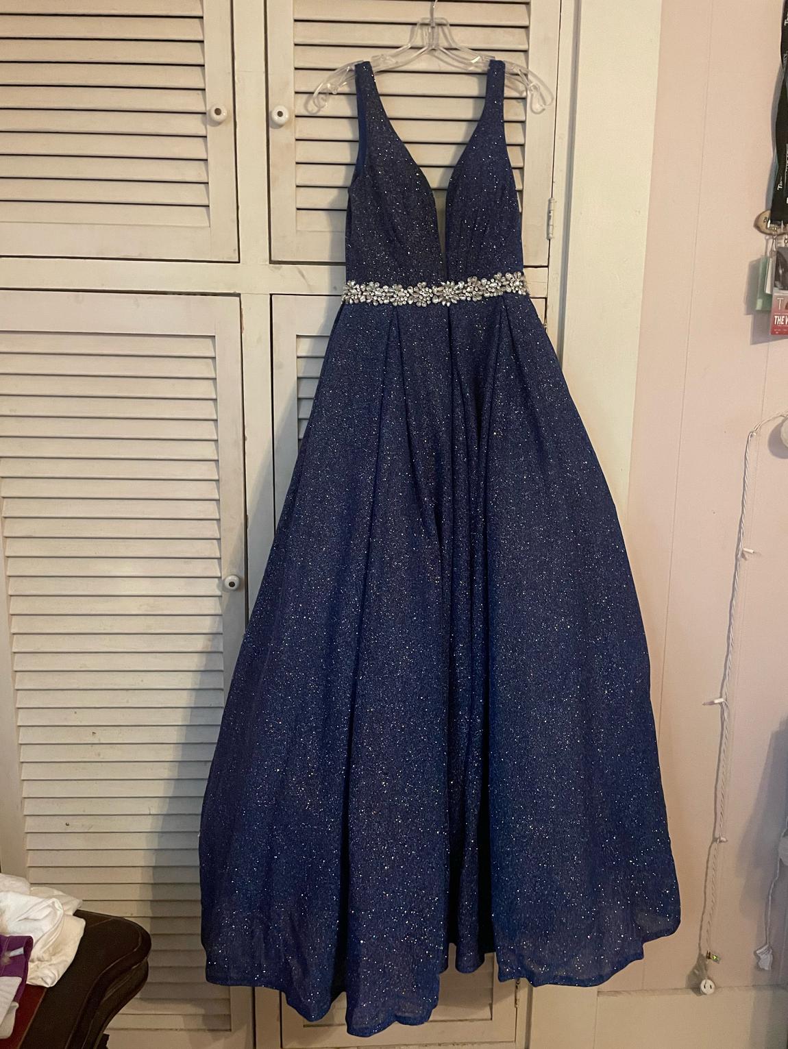 Size 6 Blue Ball Gown on Queenly