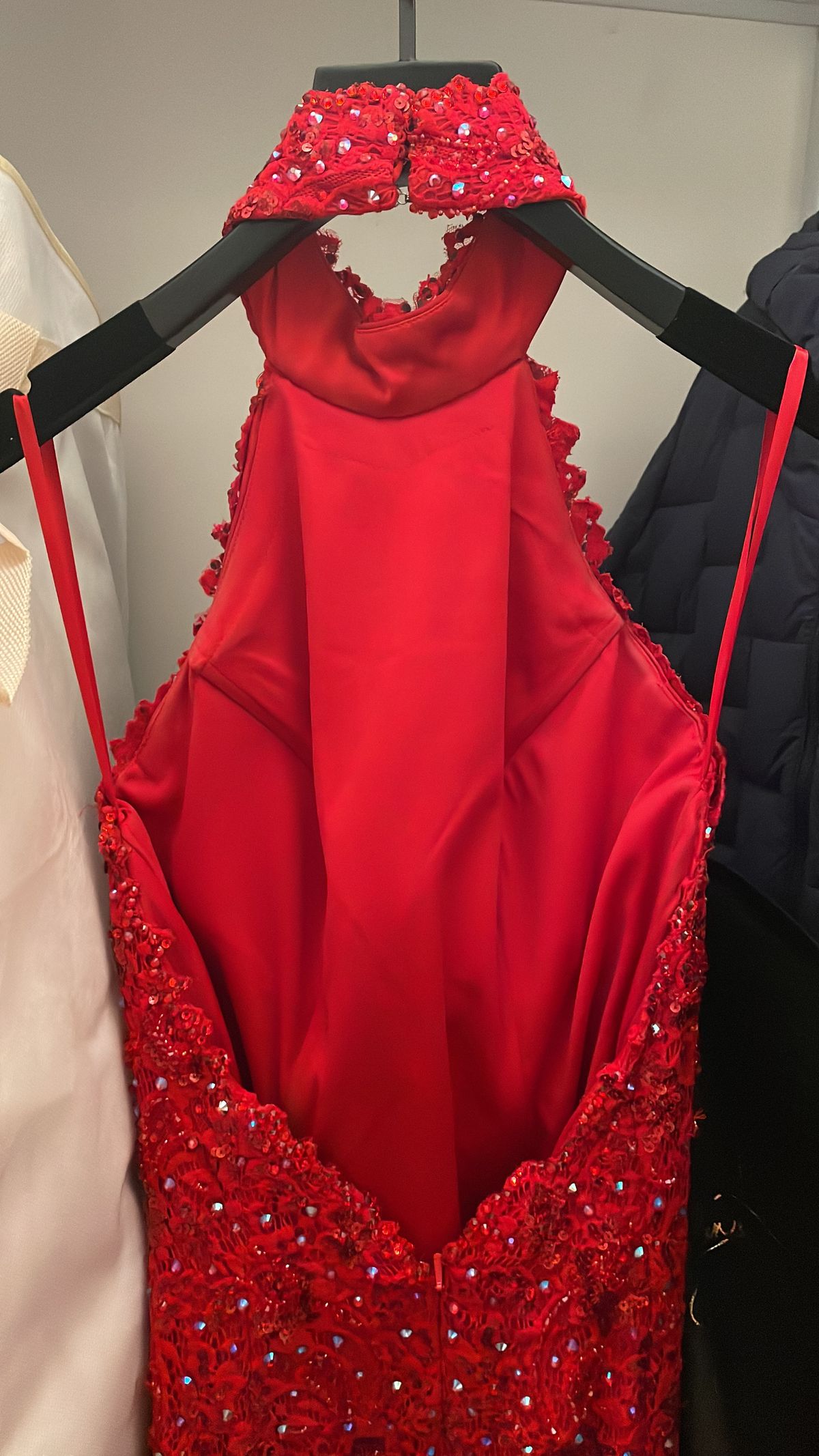 Johnathan Kayne Red Size 4 Showstopper Prom Jewelled Train Dress on Queenly