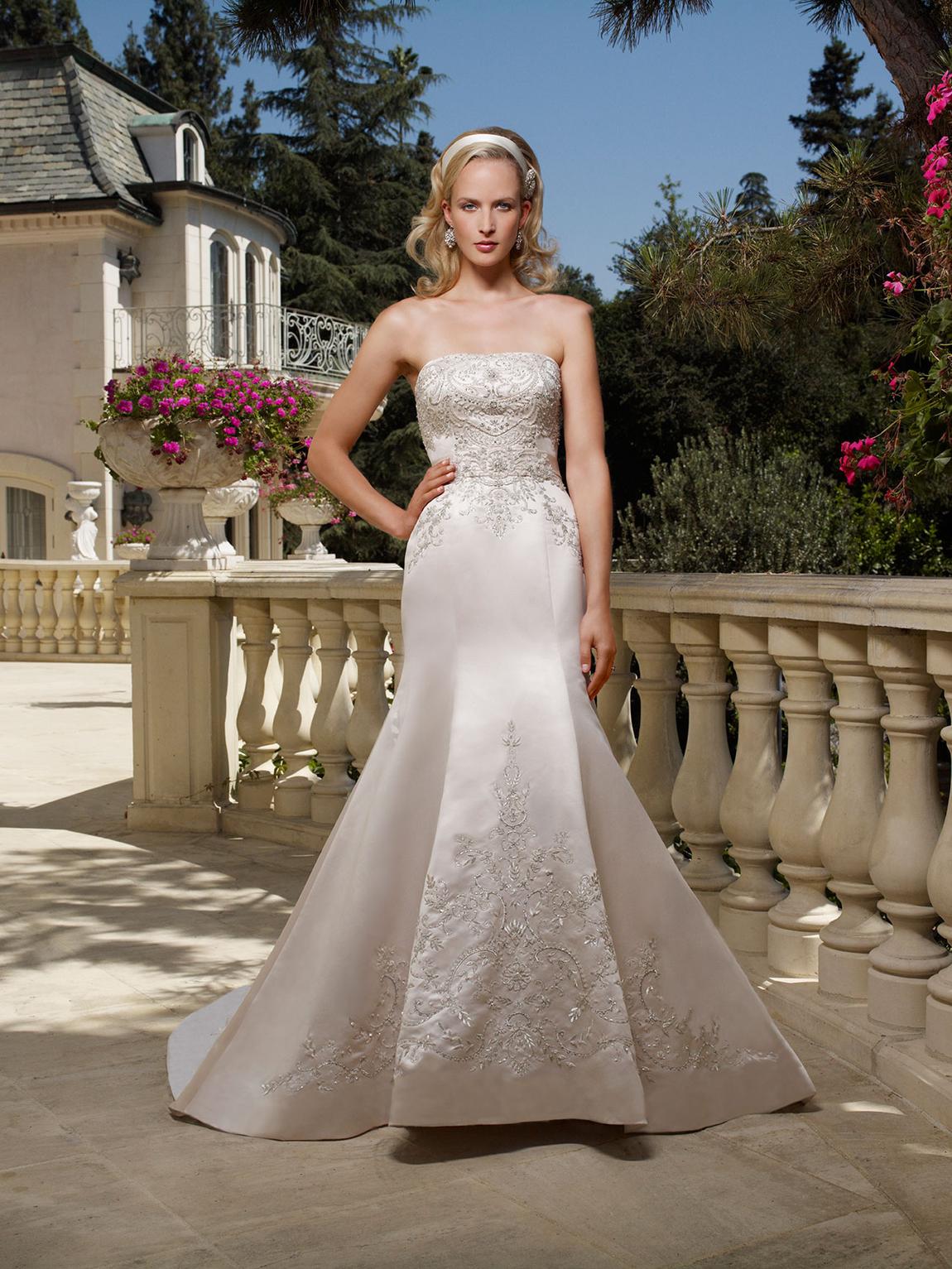 Casablanca Bridal Size 14 Satin White Mermaid Dress on Queenly