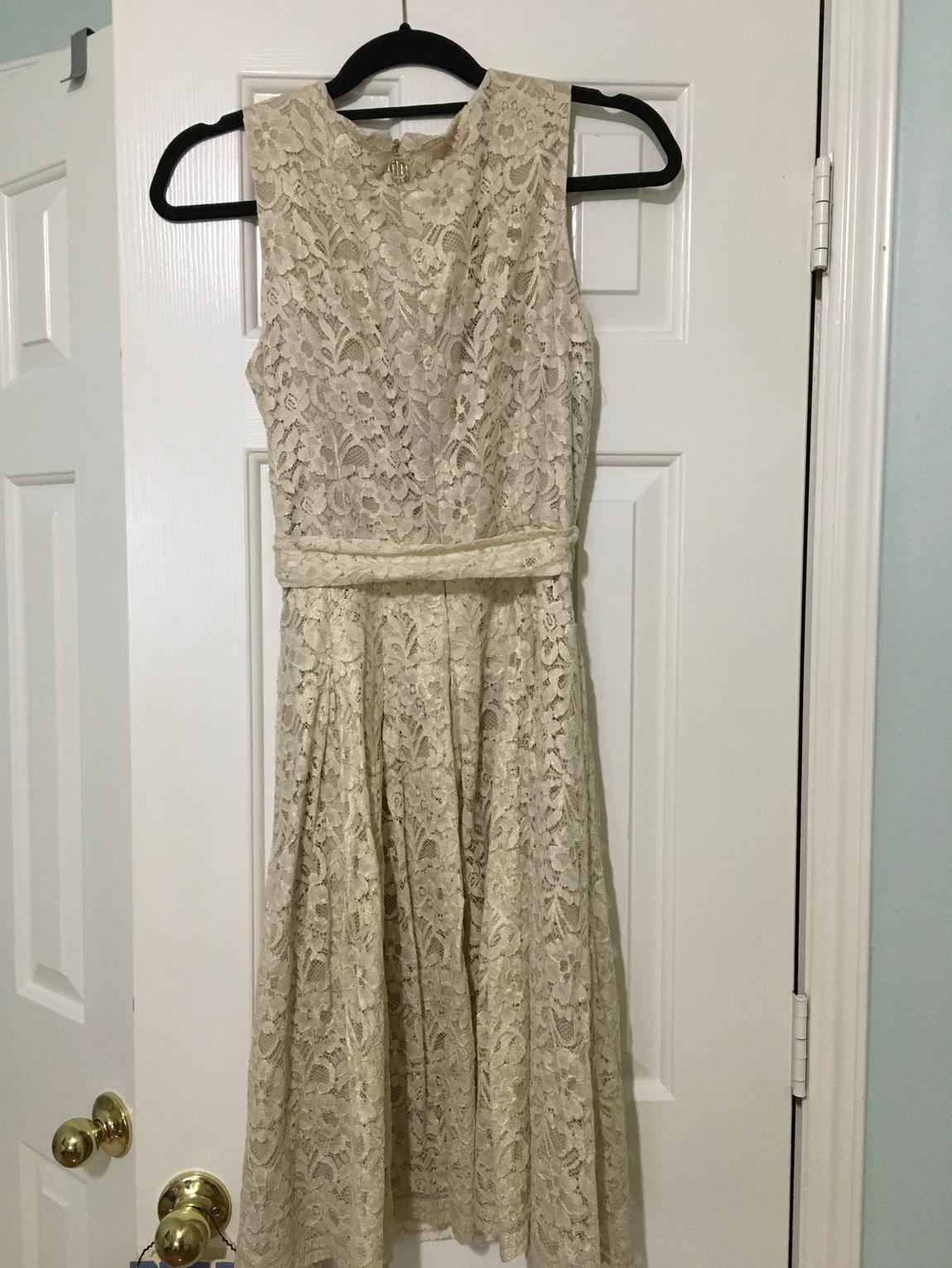 Tommy Hilfiger Gold Size 6 Floor Length Wedding Guest A-line Dress on Queenly