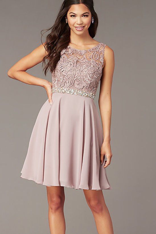 Plus Size 16 Lace Pink Cocktail Dress on Queenly