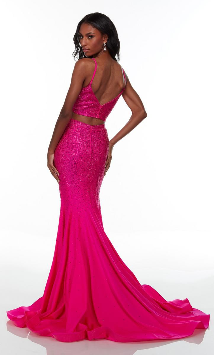 Style 61188 Alyce Paris Size 2 Prom Hot Pink Floor Length Maxi on Queenly