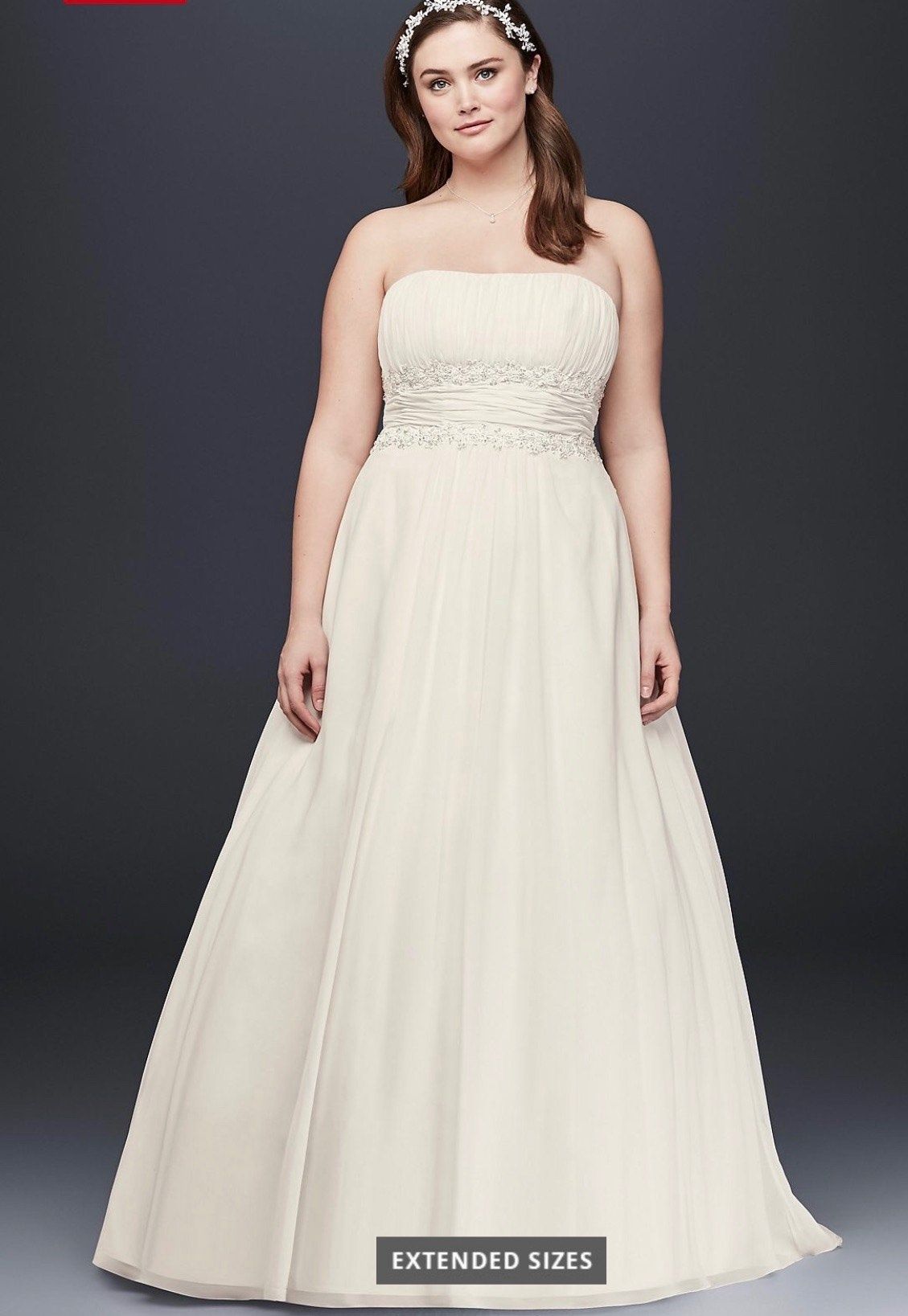 David’s Bridal Collection Plus Size 20 Wedding White A-line Dress on Queenly