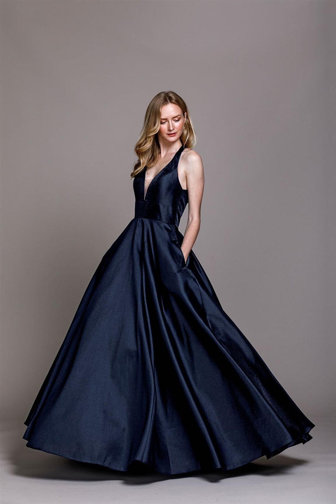 Style 926 Amelia Size 10 Navy Blue A-line Dress on Queenly