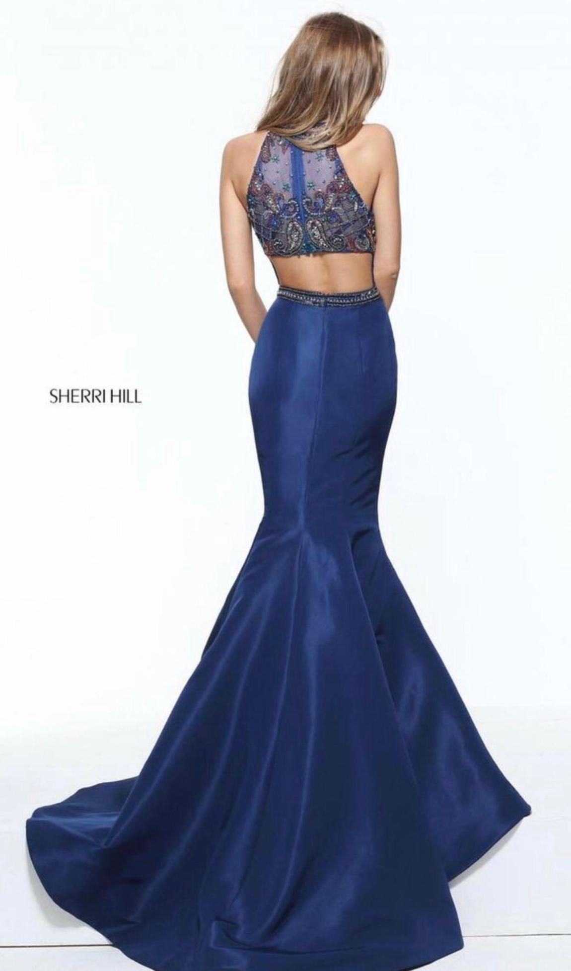 Sherri Hill Size 6 Blue Mermaid Dress on Queenly