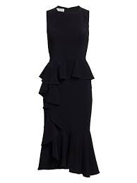 Michael Kors Collection Size 6 Satin Black Cocktail Dress on Queenly
