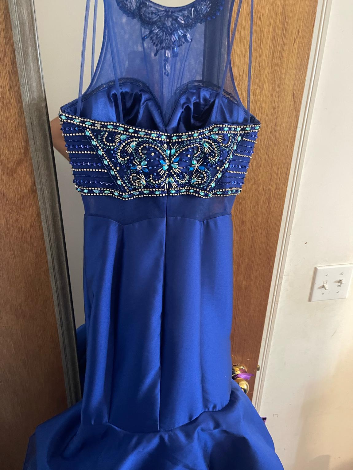 Size 4 Royal Blue Mermaid Dress on Queenly