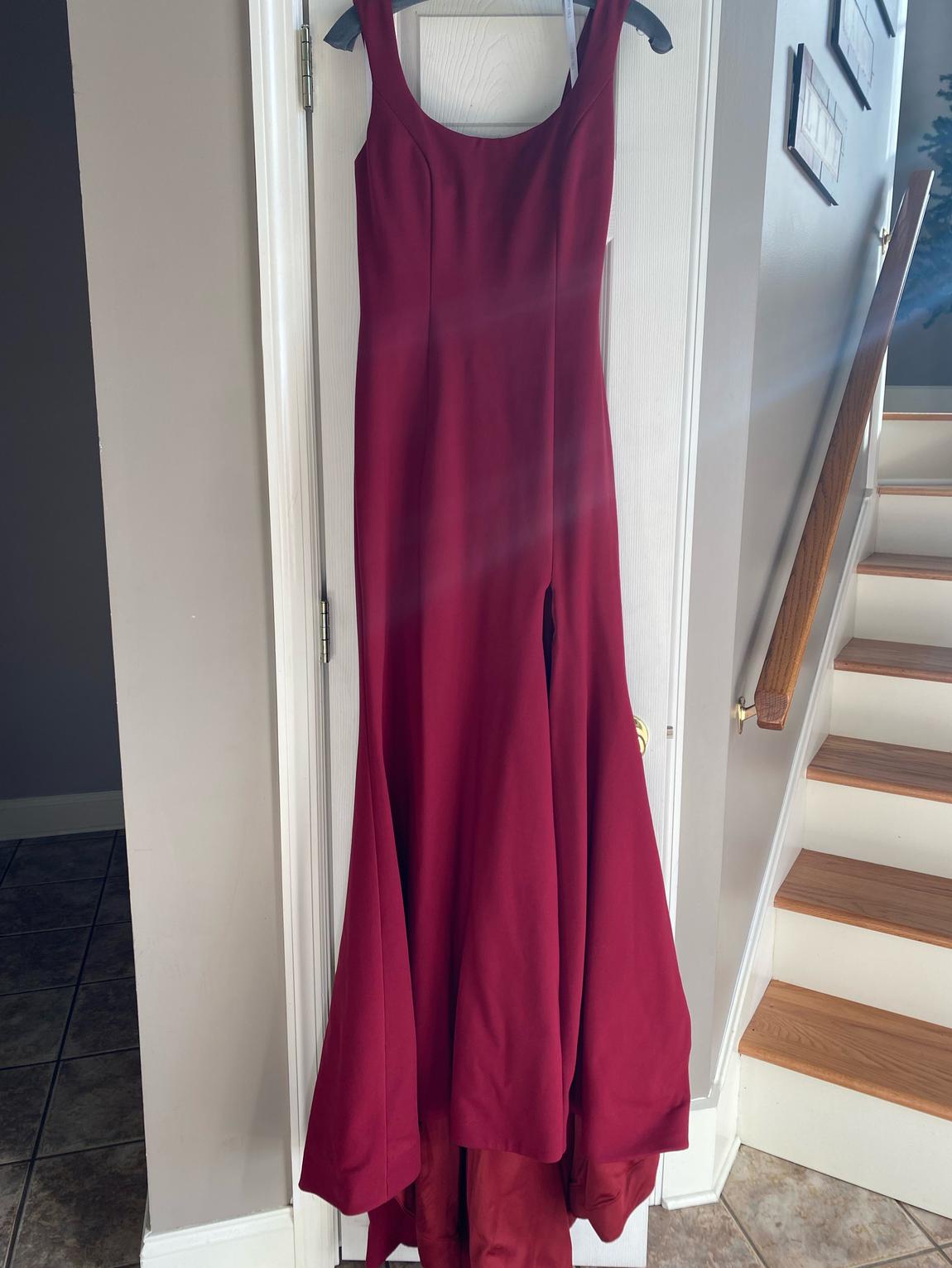 Size 10 Prom Red Dress With Train on Queenly