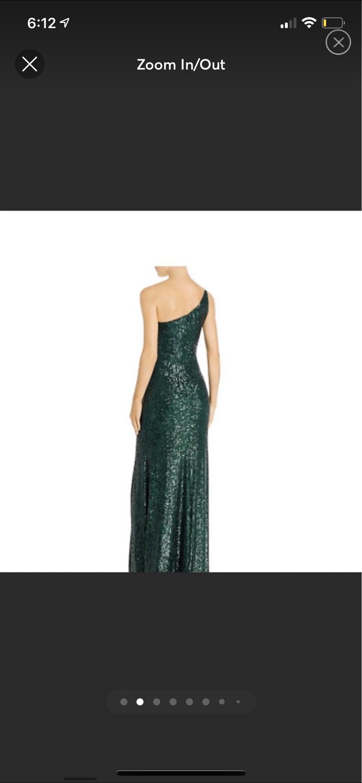 Avery G Size 2 Prom One Shoulder Sequined Green Floor Length Maxi on Queenly