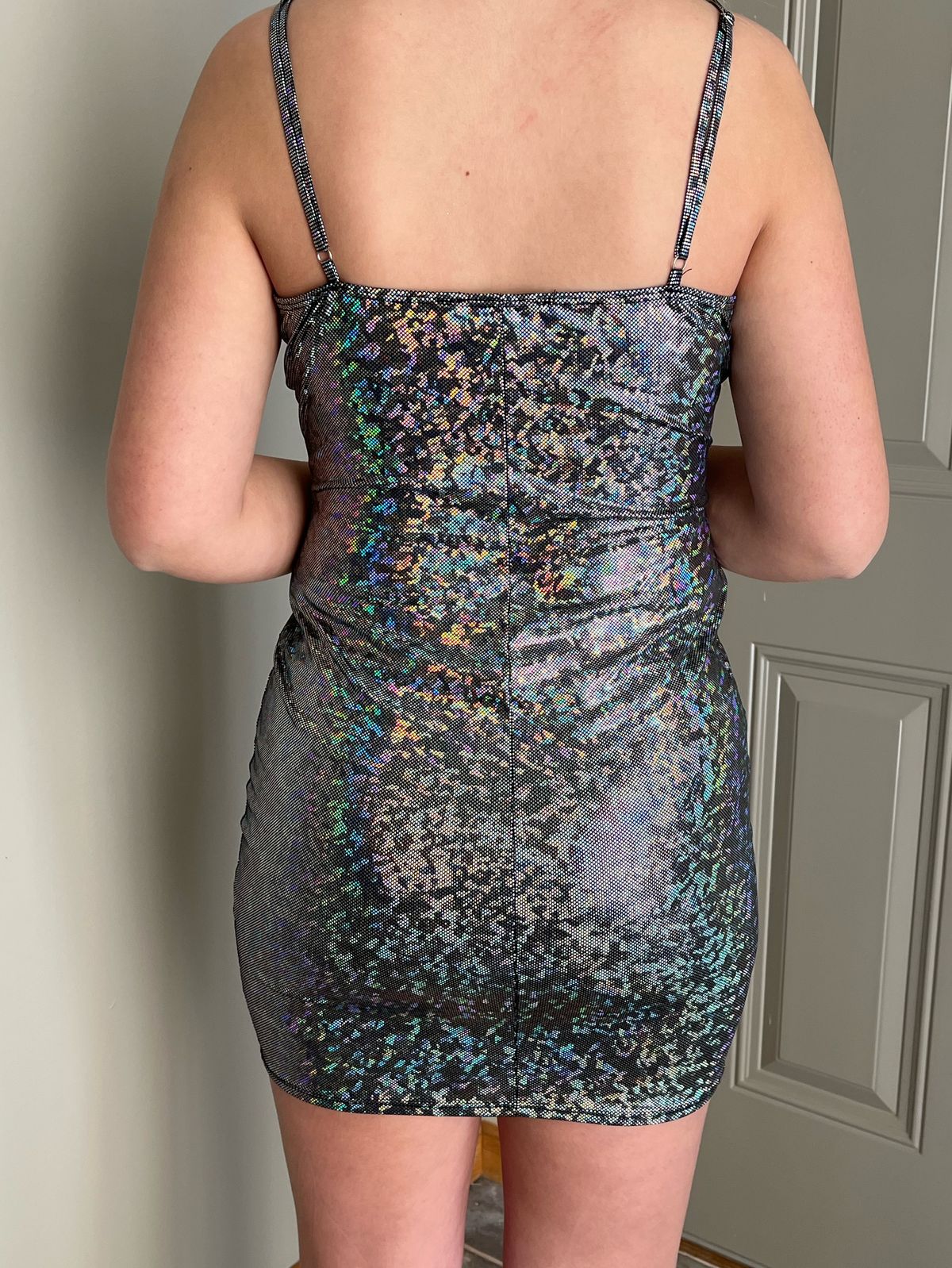 Akira Size 4 Homecoming Sequined Multicolor Cocktail Dress on Queenly