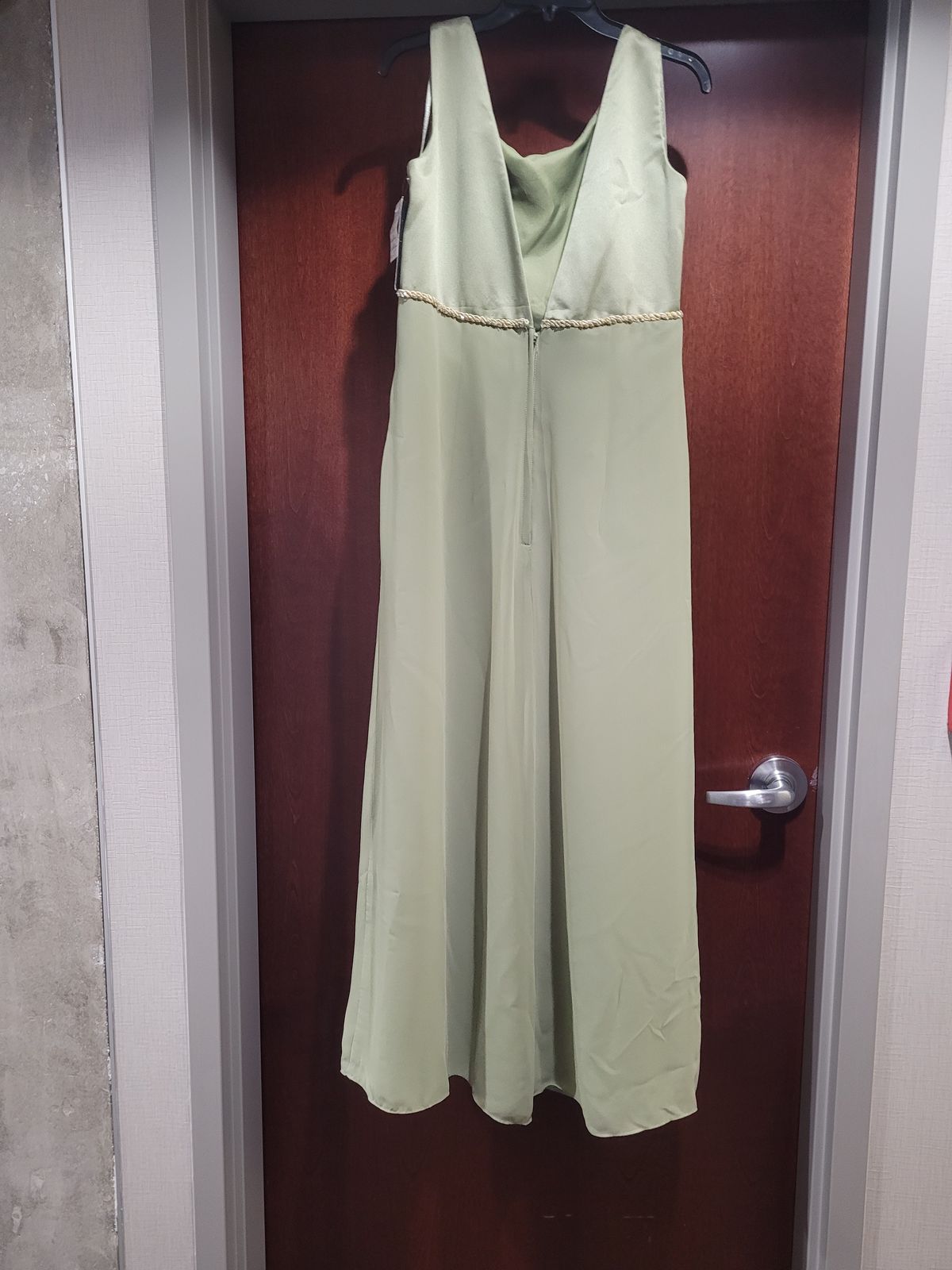Style 1106 Mauri Simone Plus Size 22 Bridesmaid Light Green Floor Length Maxi on Queenly