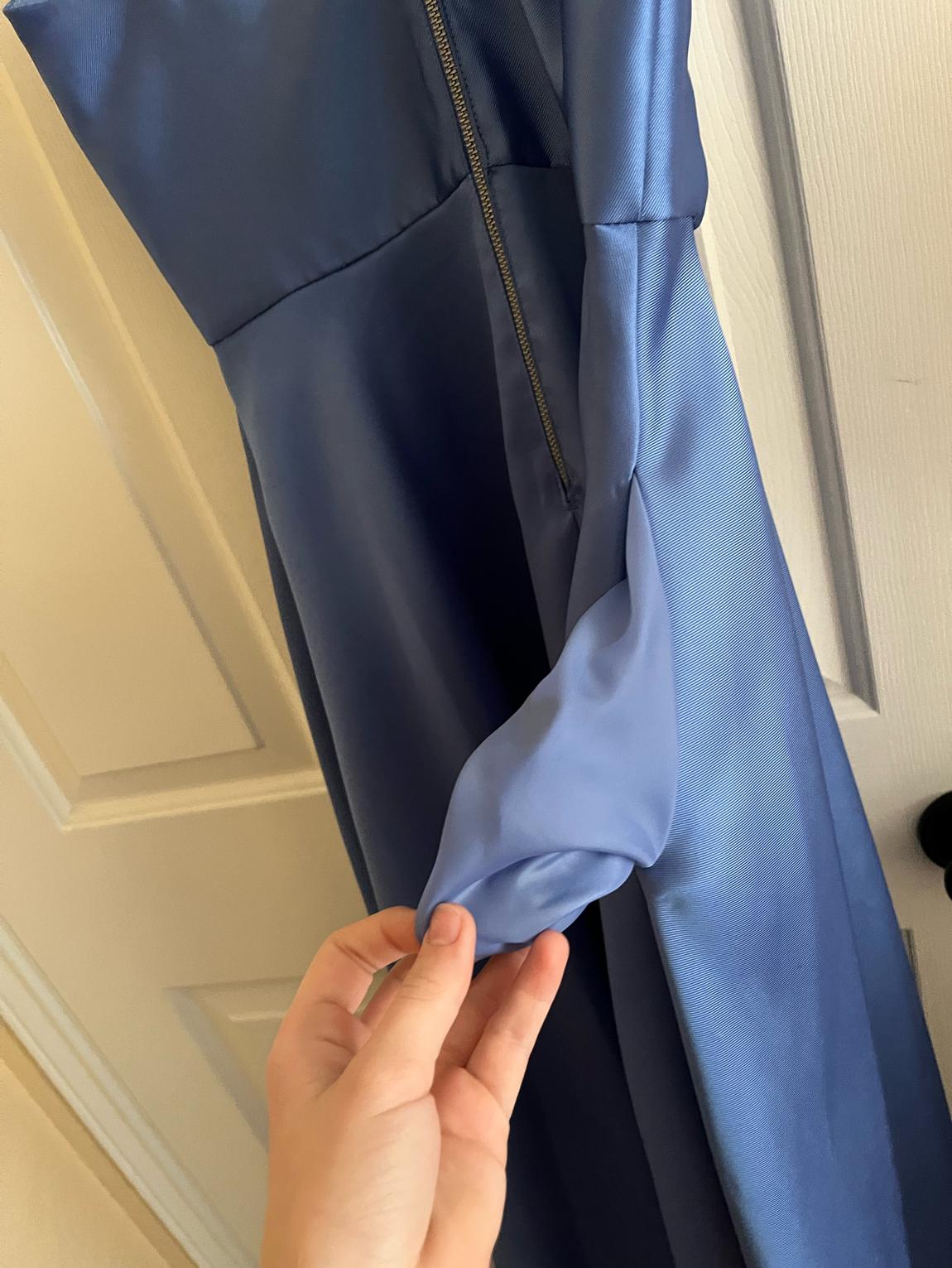 Size 4 Prom Blue A-line Dress on Queenly