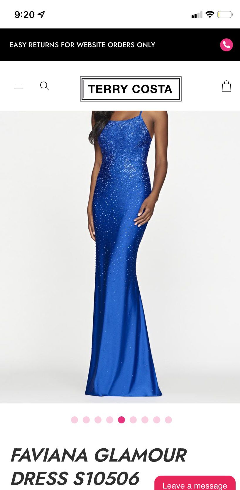Faviana Size 6 Prom Sequined Royal Blue Floor Length Maxi on Queenly