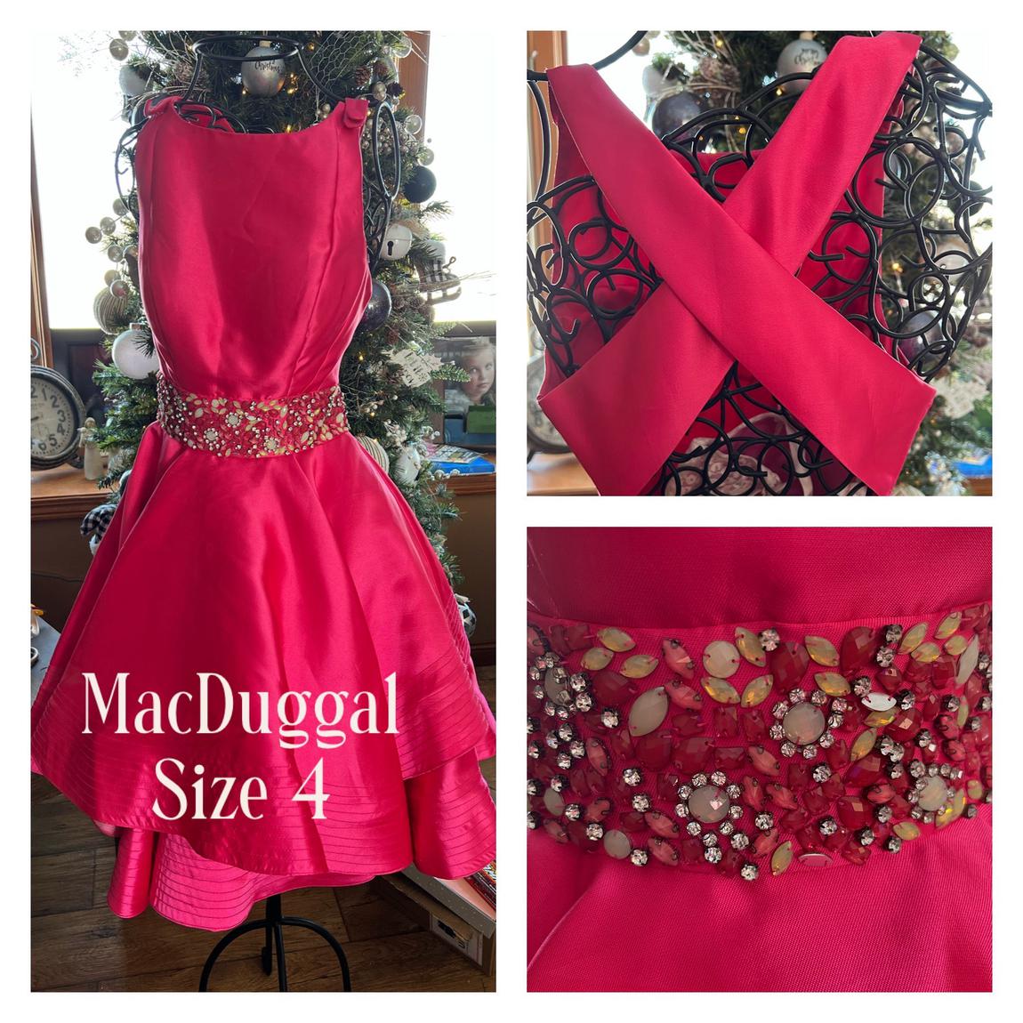 Mac Duggal Size 4 Homecoming Sequined Hot Pink Cocktail Dress on Queenly
