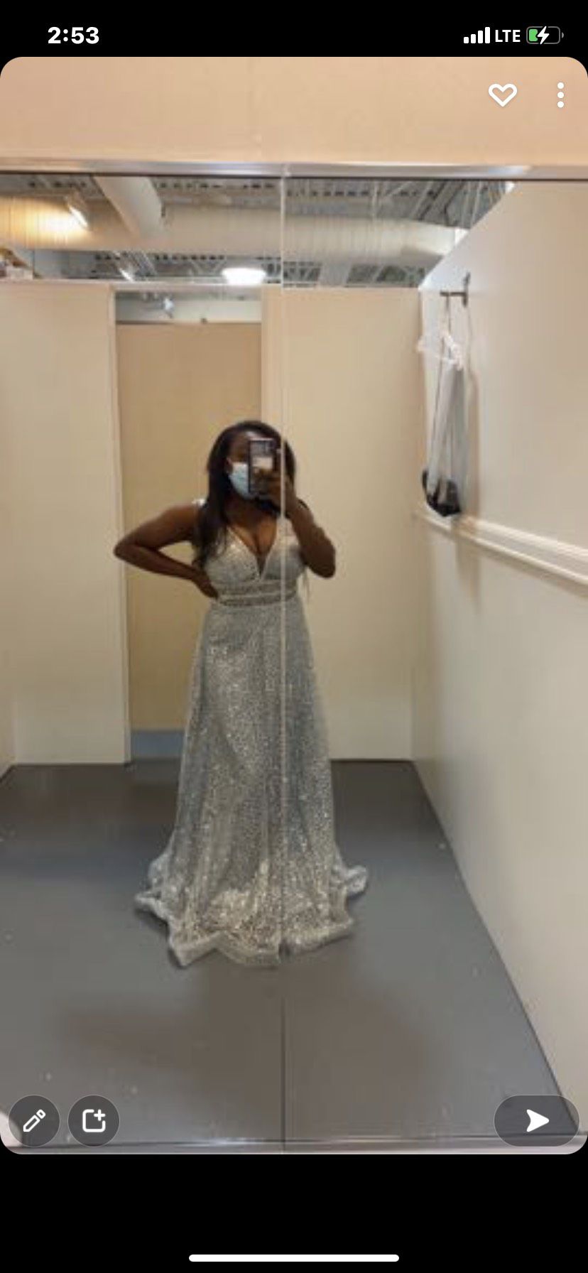 Size 4 Wedding Silver Ball Gown on Queenly