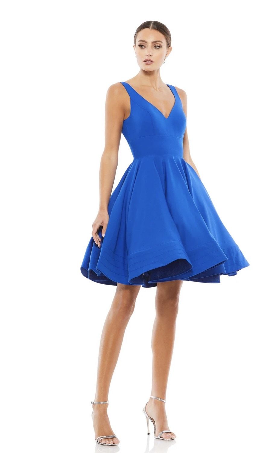 Ieena for Mac Duggal Size 8 Homecoming Blue Cocktail Dress on Queenly