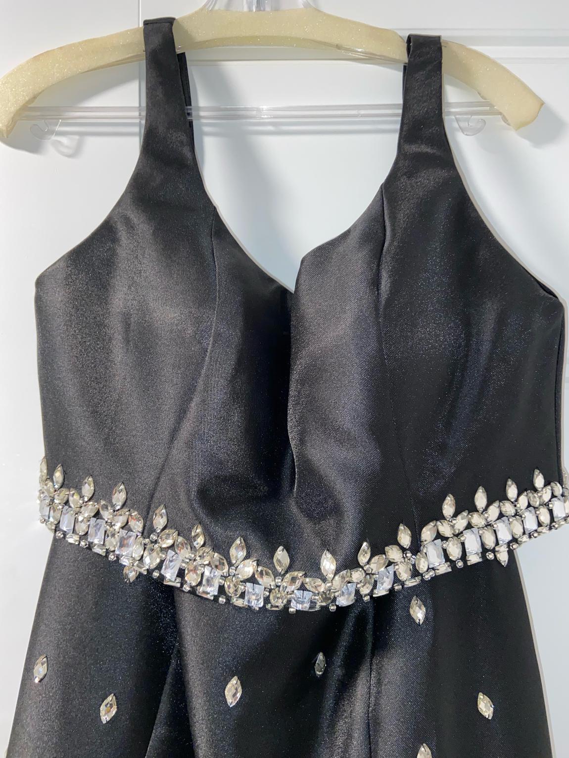 Rachel Allan Size 10 Prom Sequined Black Mermaid Dress on Queenly