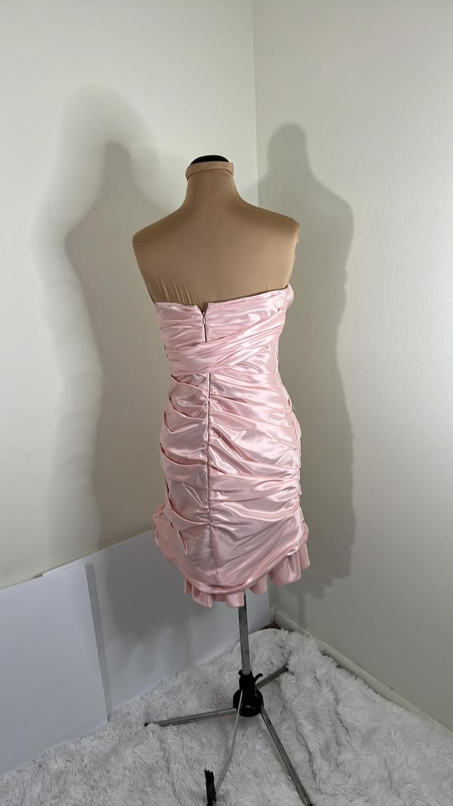 Penina Size 8 Homecoming Strapless Light Pink Cocktail Dress on Queenly