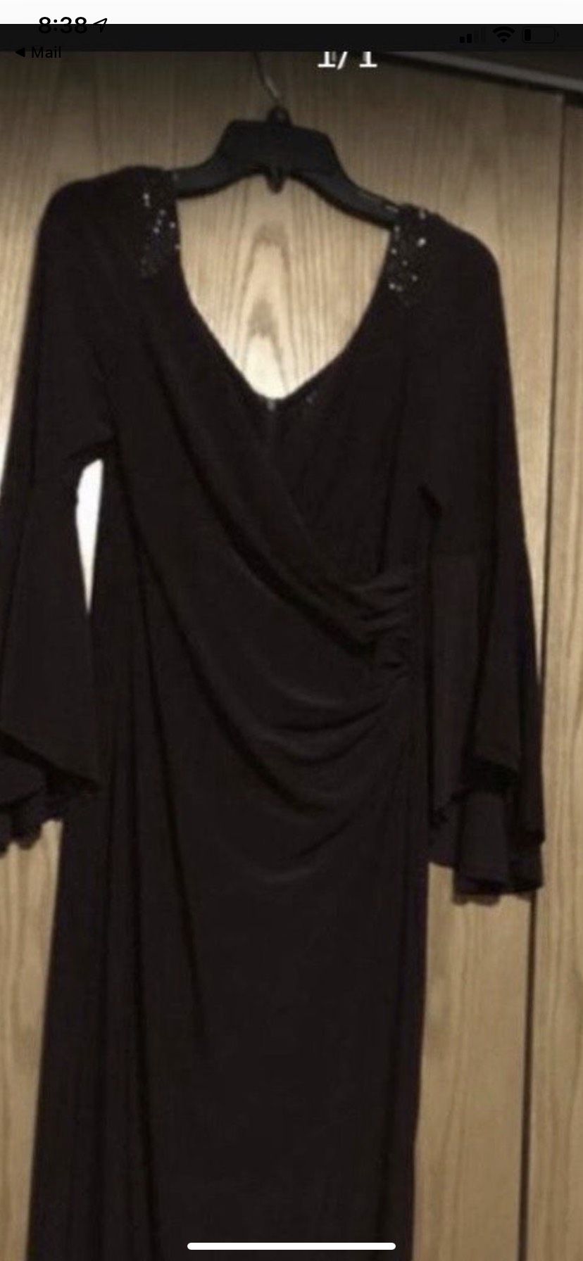 Size 10 Wedding Guest Long Sleeve Purple Floor Length Maxi on Queenly