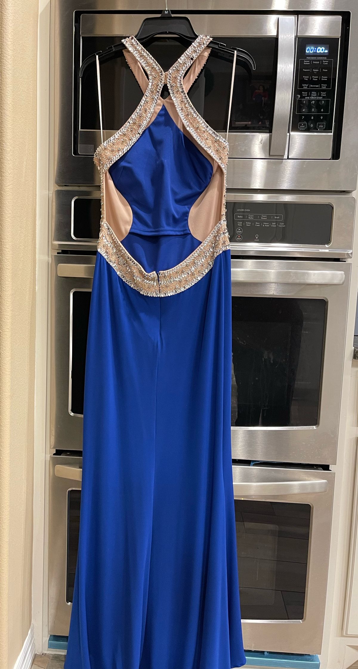 Size 8 Royal Blue Floor Length Maxi on Queenly