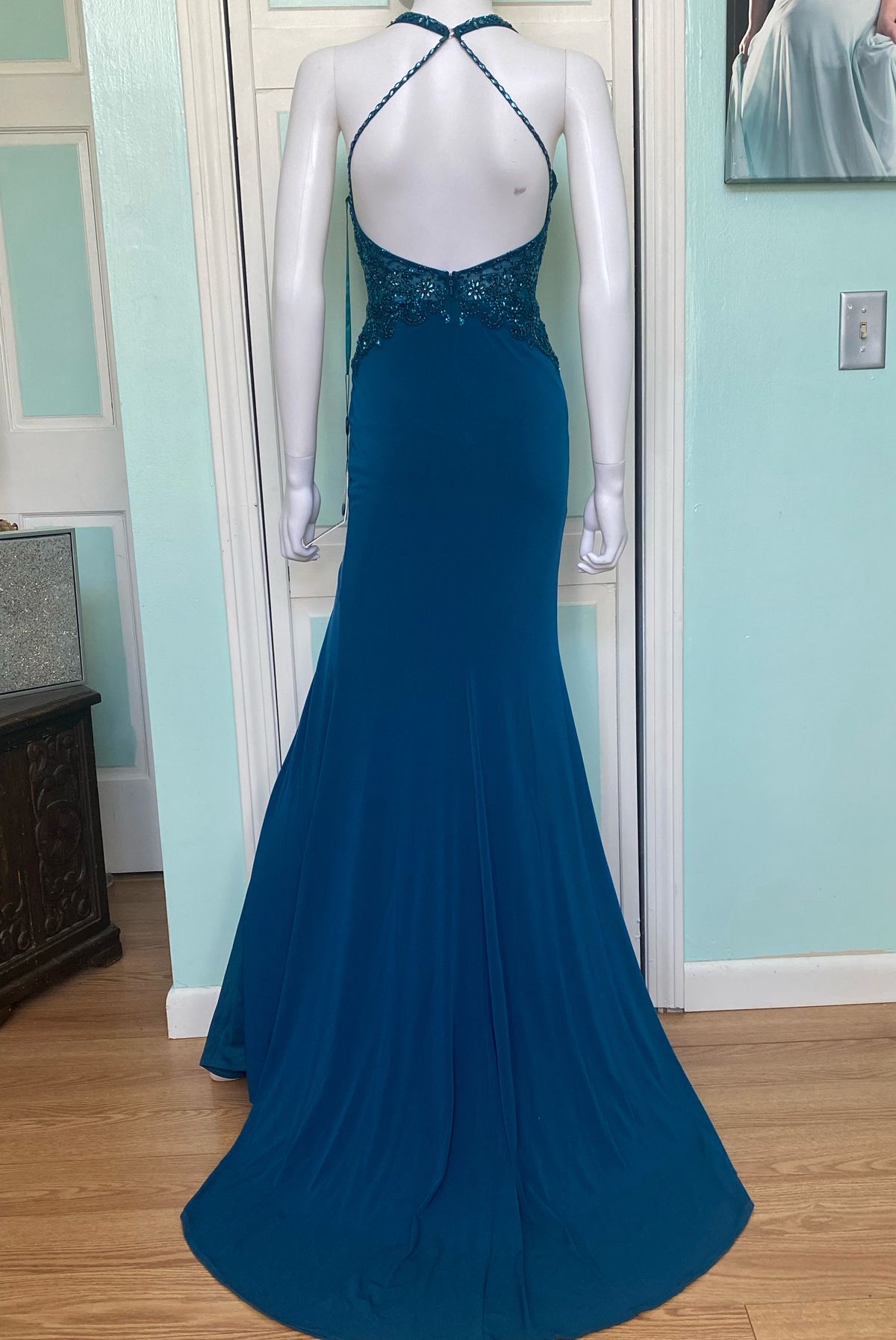 Clarisse Size 0 Prom Blue Floor Length Maxi on Queenly