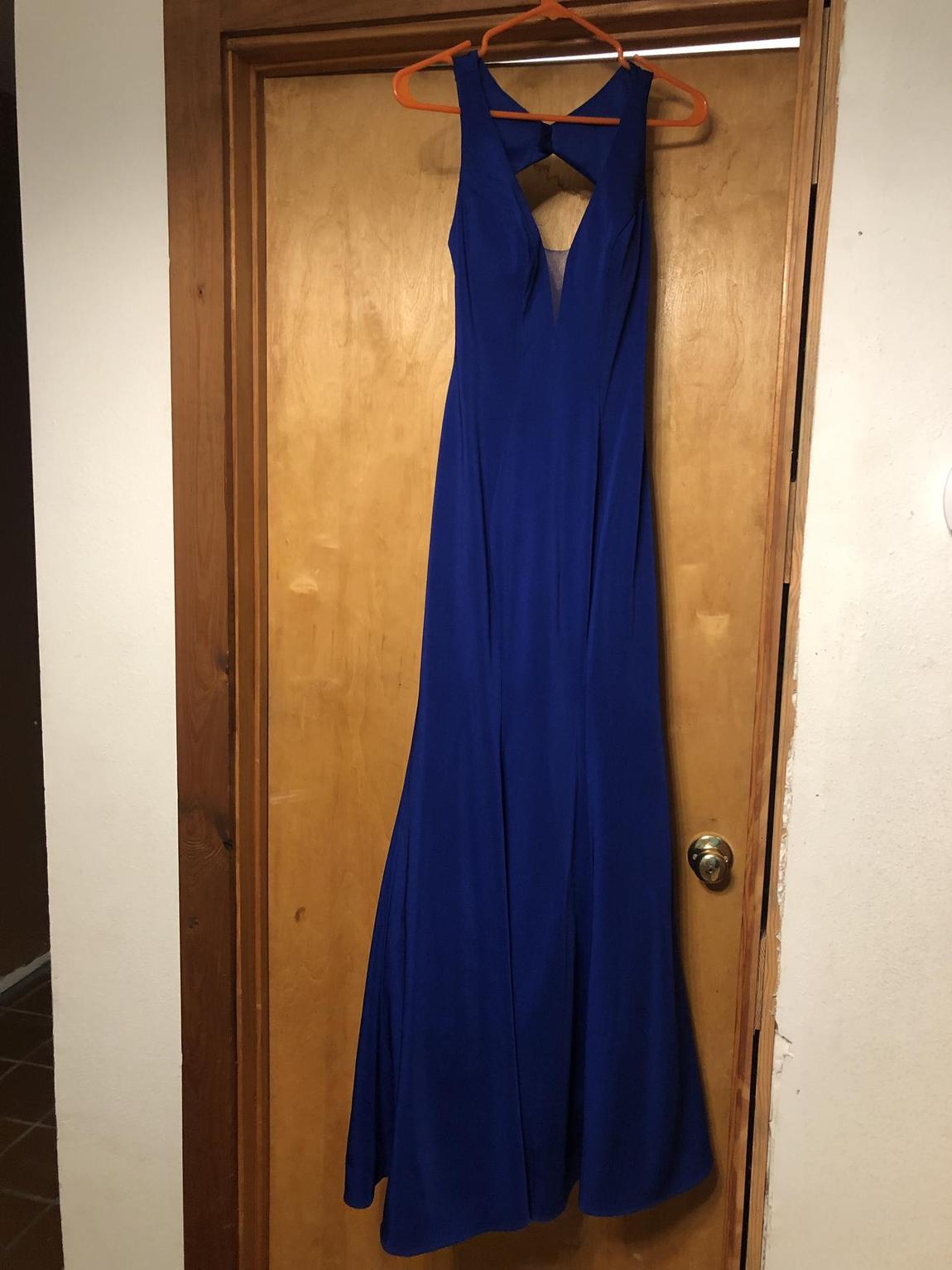 Jovani Size 2 Prom Royal Blue Mermaid Dress on Queenly