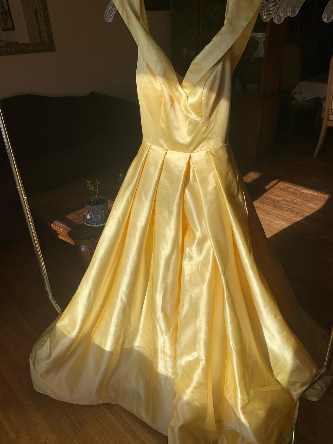 Size 0 Yellow Ball Gown on Queenly