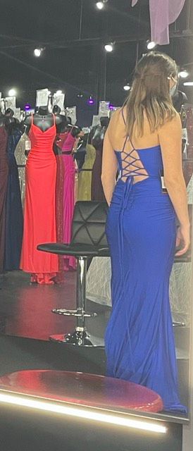 La Femme Size 00 Blue Mermaid Dress on Queenly