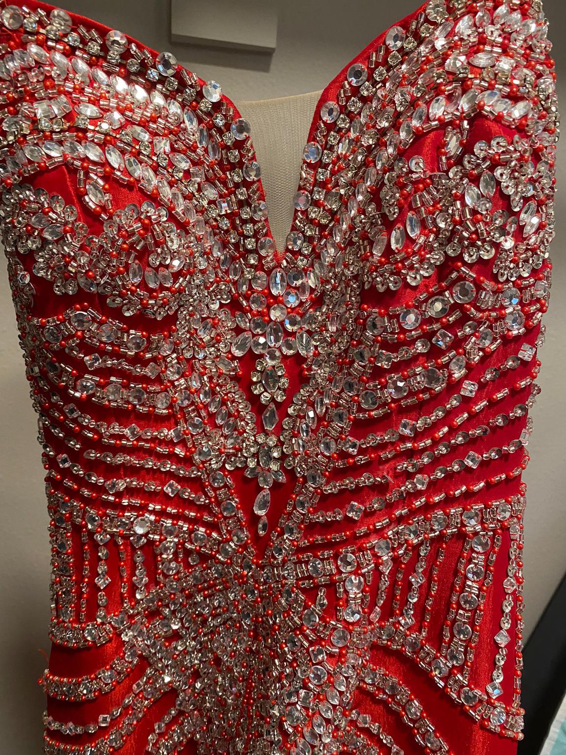 Rachel Allan Size 0 Red Mermaid Dress on Queenly