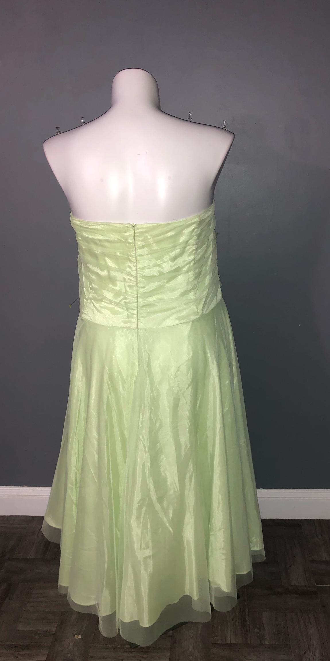 Plus Size 24 Prom Light Green Ball Gown on Queenly