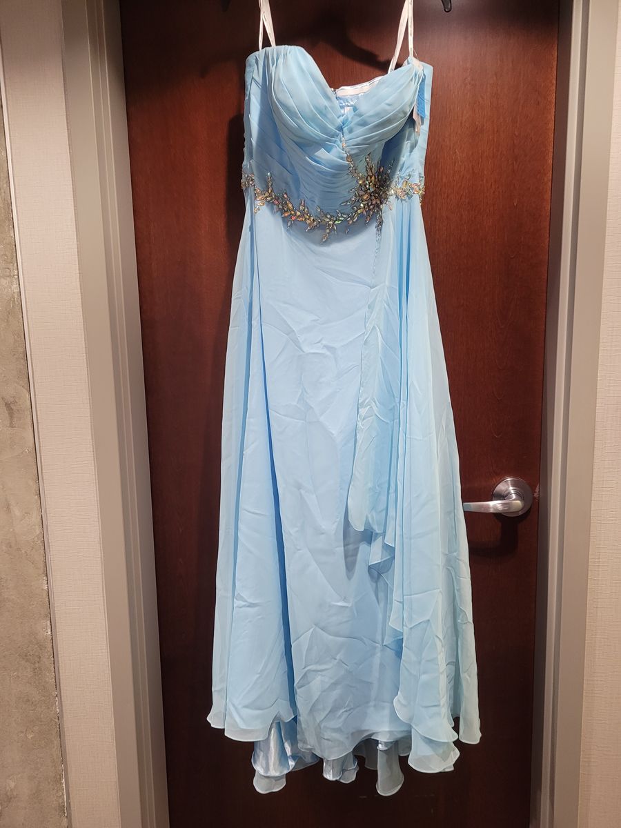 Style 3748 Epic Formals By Karishma Creations Plus Size 20 Prom Light Blue A-line Dress on Queenly