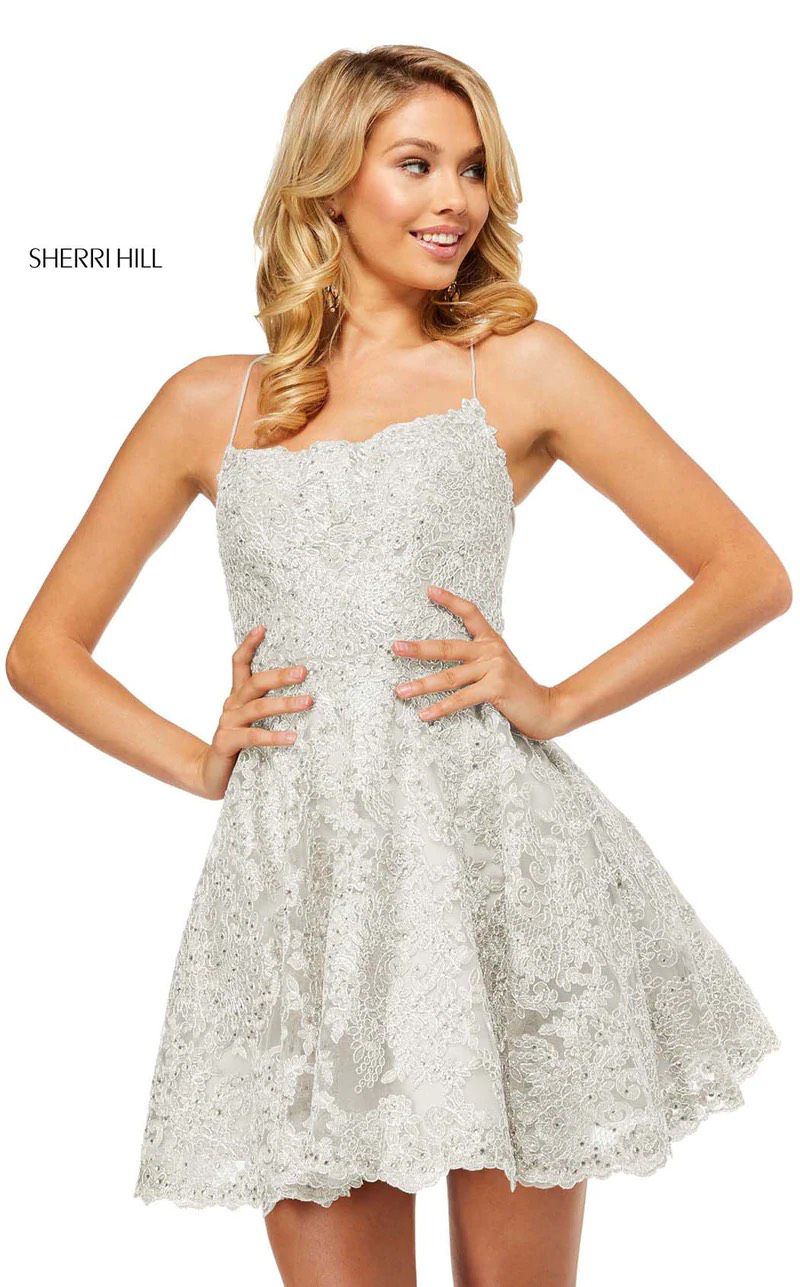 Sherri Hill Size 0 Prom White Cocktail Dress on Queenly
