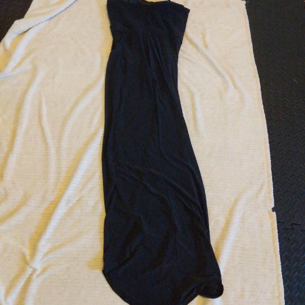 La Femme Size 8 Strapless Black Floor Length Maxi on Queenly