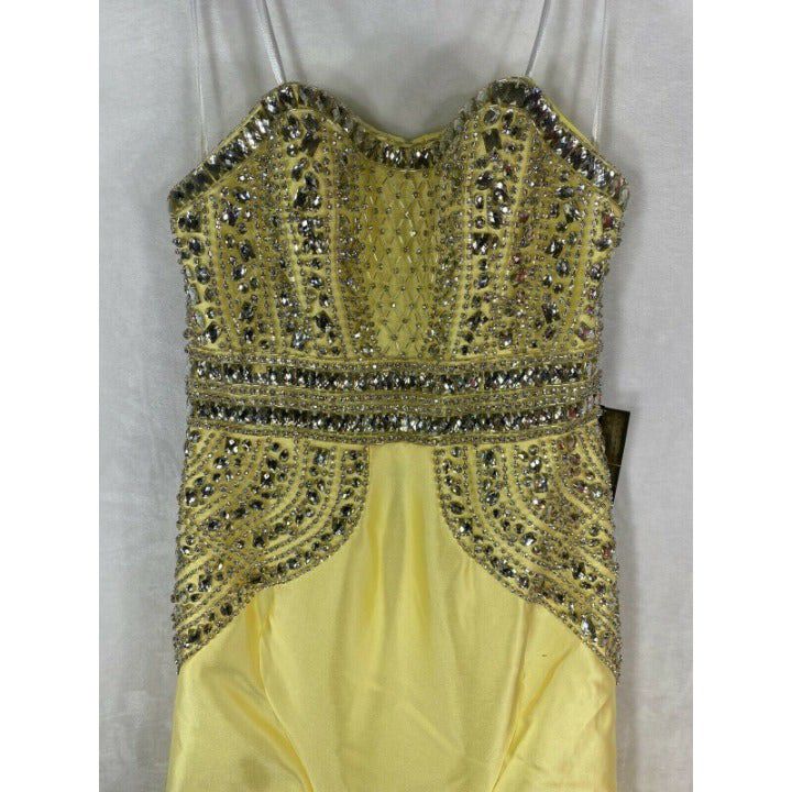 Mac Duggal Size 4 Prom Yellow Mermaid Dress on Queenly