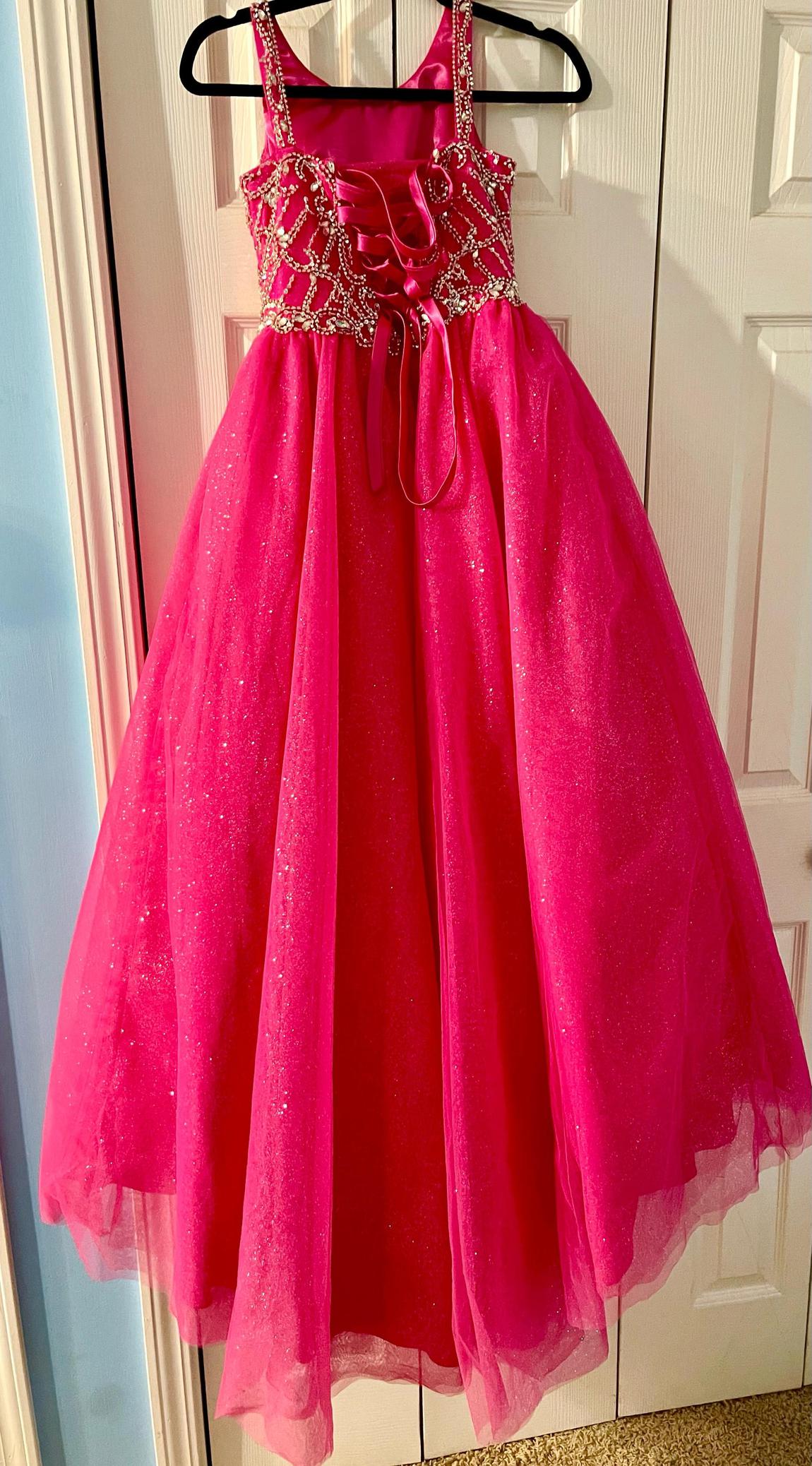 Tiffany Designs Girls Size 10 Pageant Pink Ball Gown on Queenly