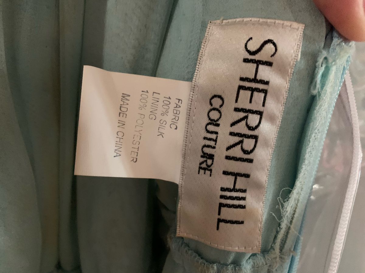 Sherri Hill Size 2 Prom Halter Light Blue Floor Length Maxi on Queenly