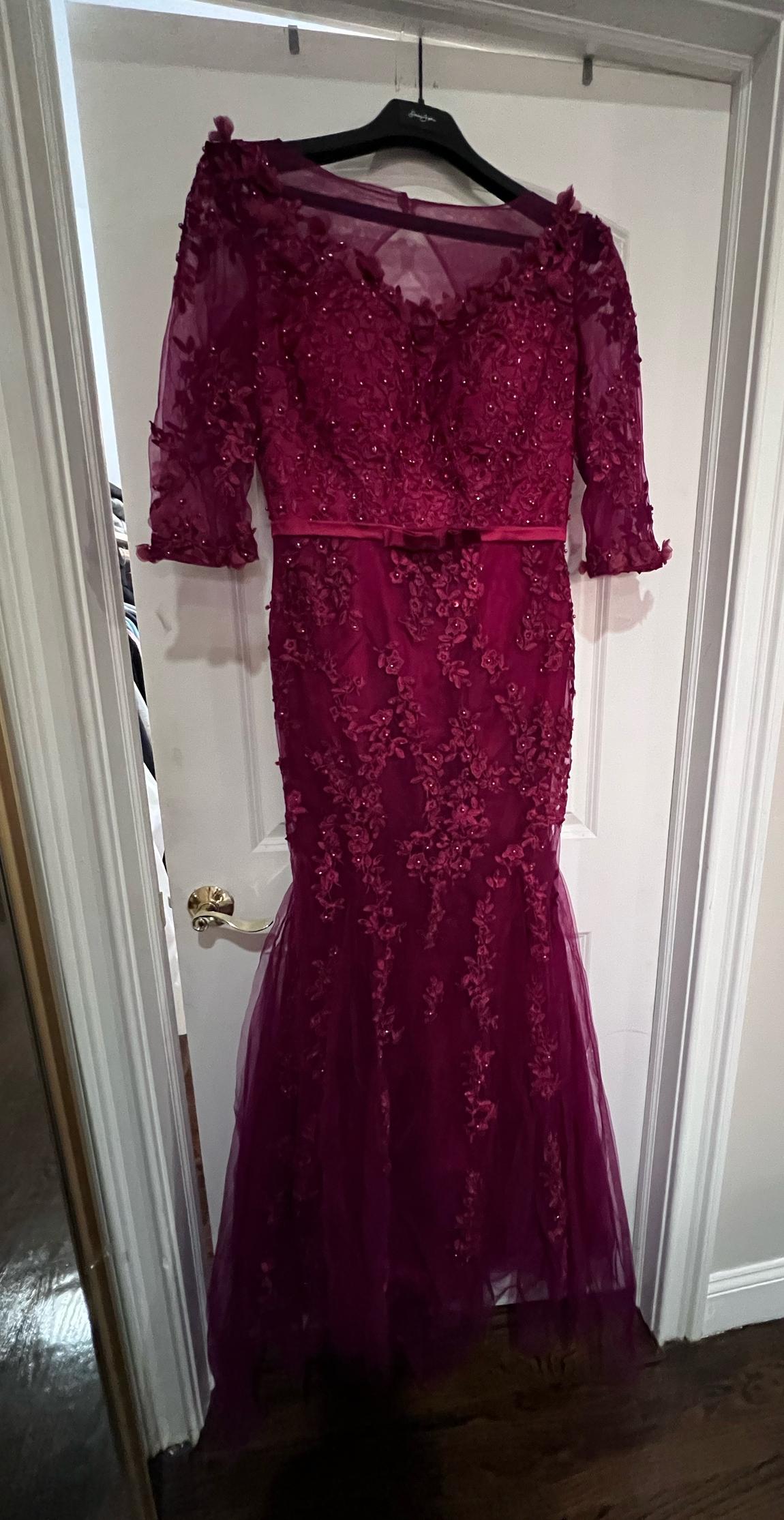 Size 12 Red Mermaid Dress on Queenly