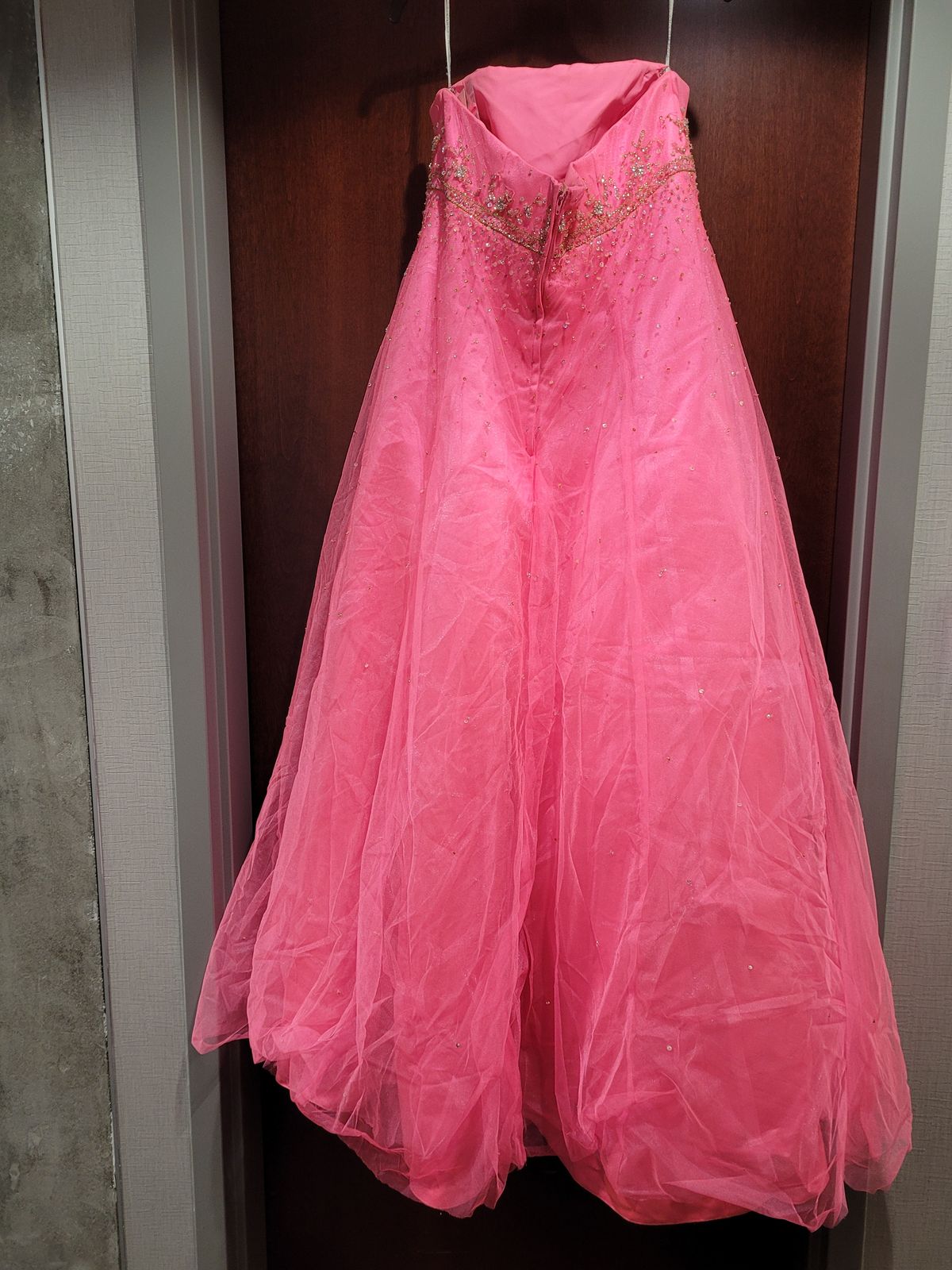 Style 20097 Precious Formals Plus Size 20 Prom Sequined Hot Pink A-line Dress on Queenly