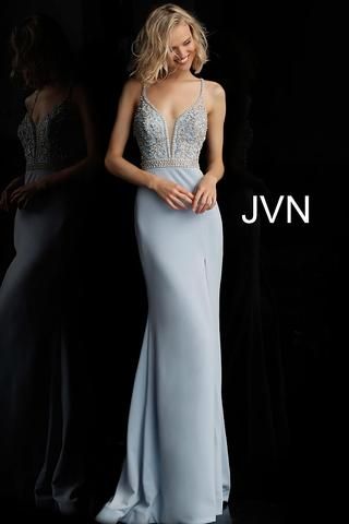 Jovani Size 2 White Side Slit Dress on Queenly