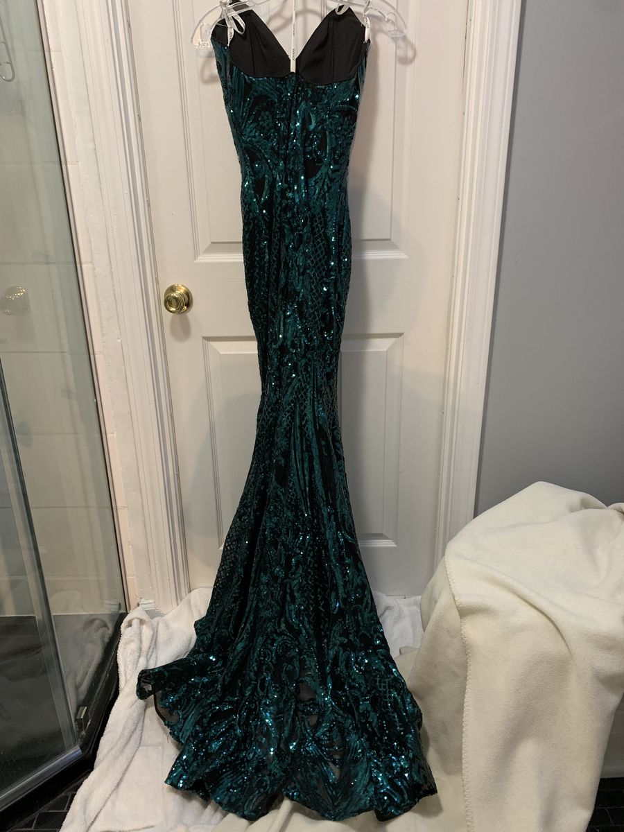 Jovani Size 4 Pageant Emerald Green Mermaid Dress on Queenly