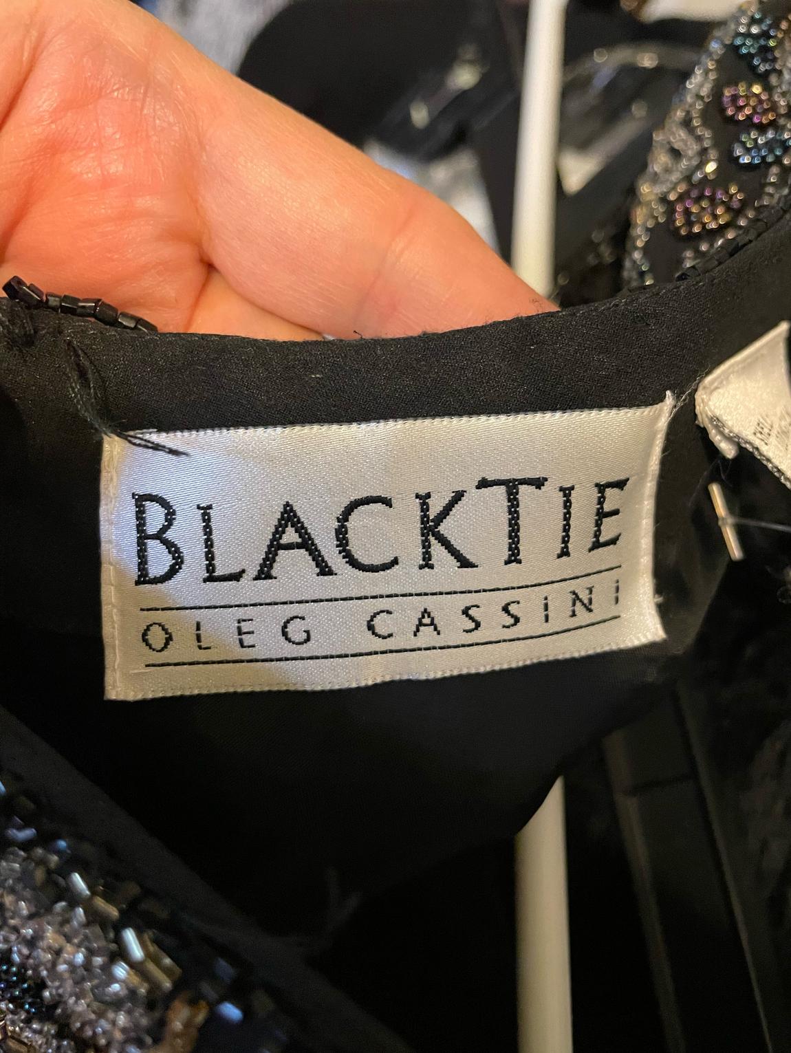 Blacktie Oleg Cassini Size 6 Black Floor Length Maxi on Queenly