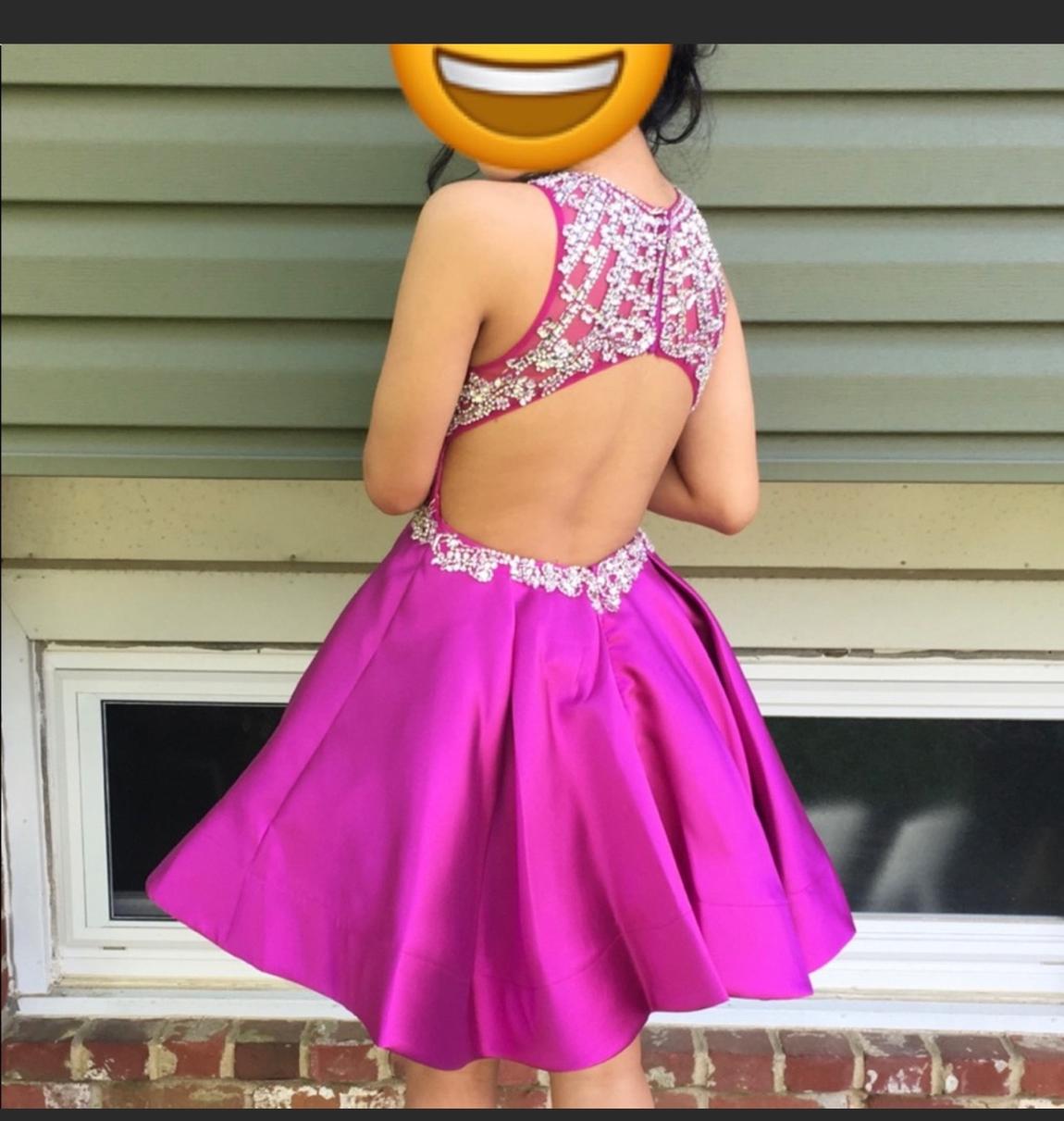 Size 0 Prom Satin Pink Cocktail Dress on Queenly