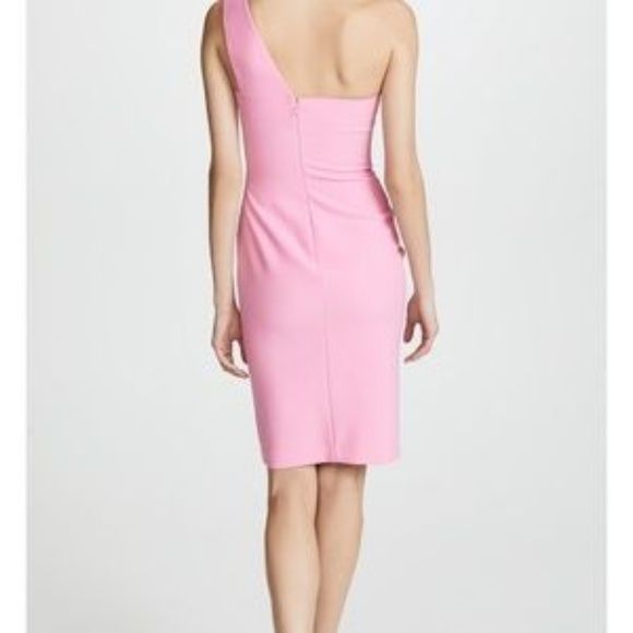 Style Helena LIKELY Size 4 One Shoulder Pink Cocktail Dress on Queenly