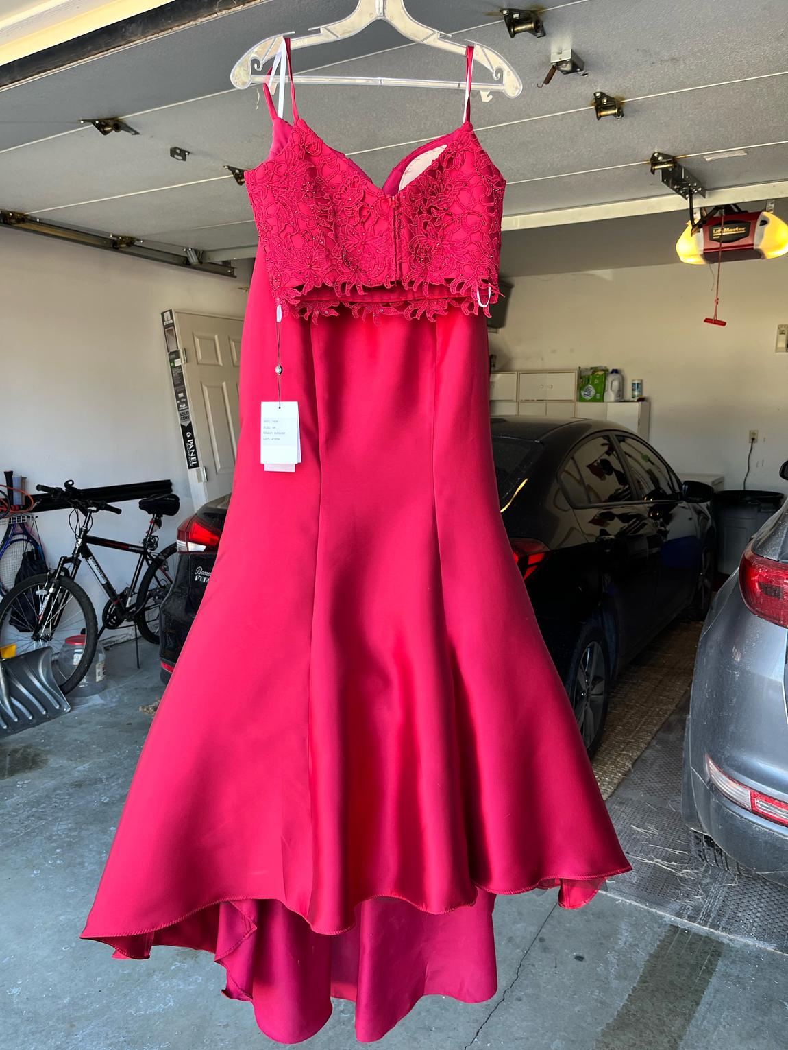 Size 4 Burgundy Red Mermaid Dress on Queenly
