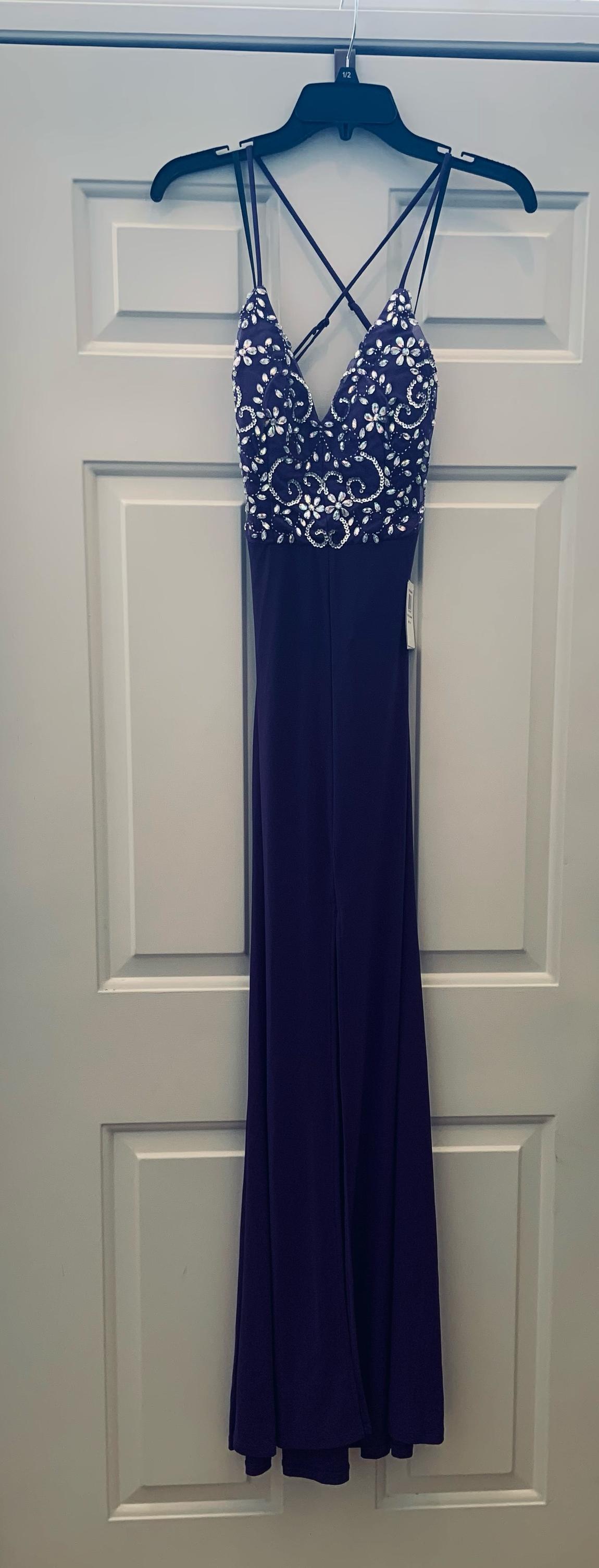 B. Darlin Size 2 Prom Purple Floor Length Maxi on Queenly