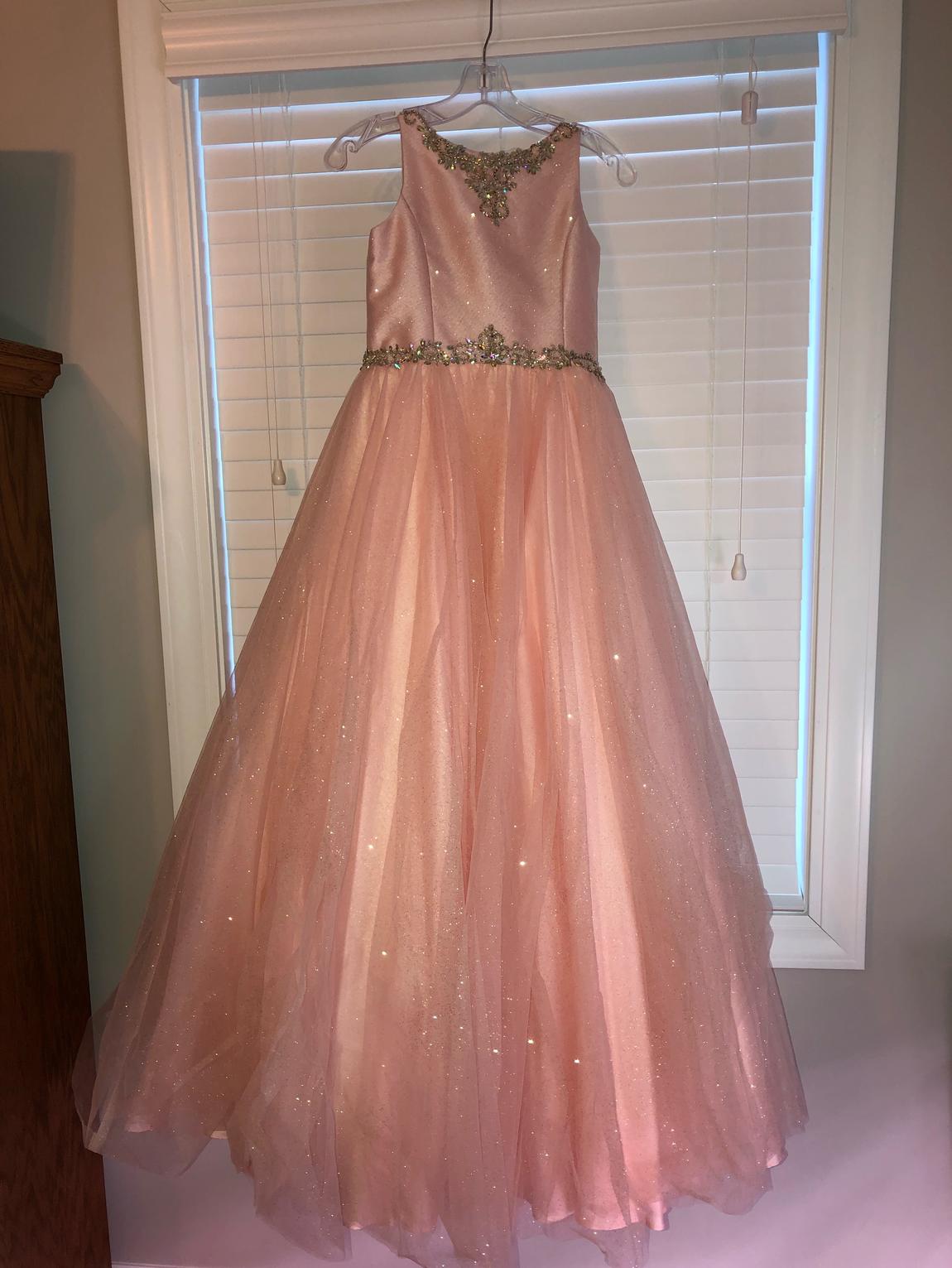 Tiffany Designs Girls Size 14 Light Pink Ball Gown on Queenly