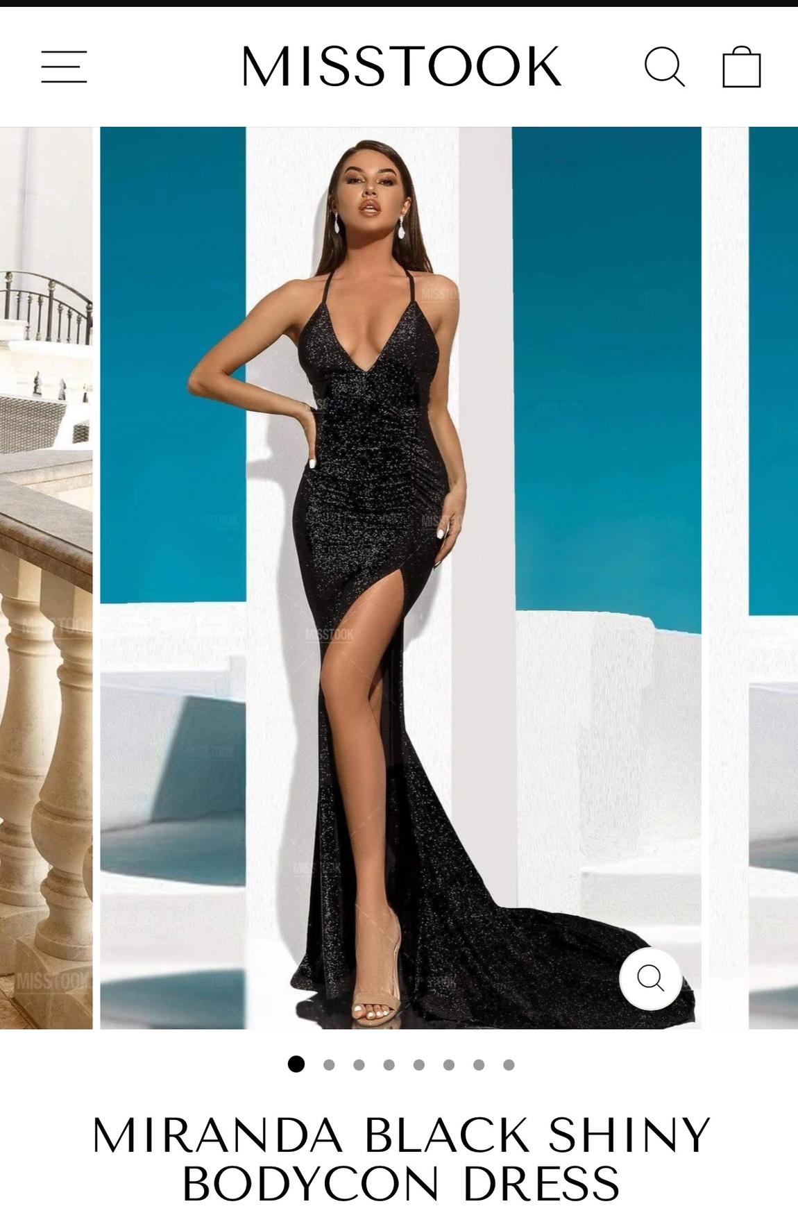 Misstook Size 2 Prom Black Side Slit Dress on Queenly