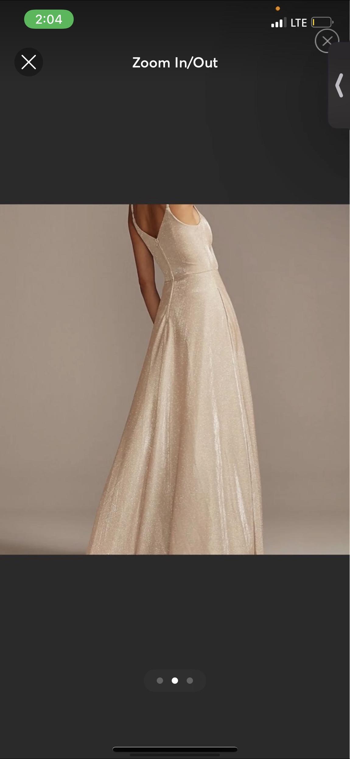 David's Bridal Size 4 Rose Gold Floor Length Maxi on Queenly