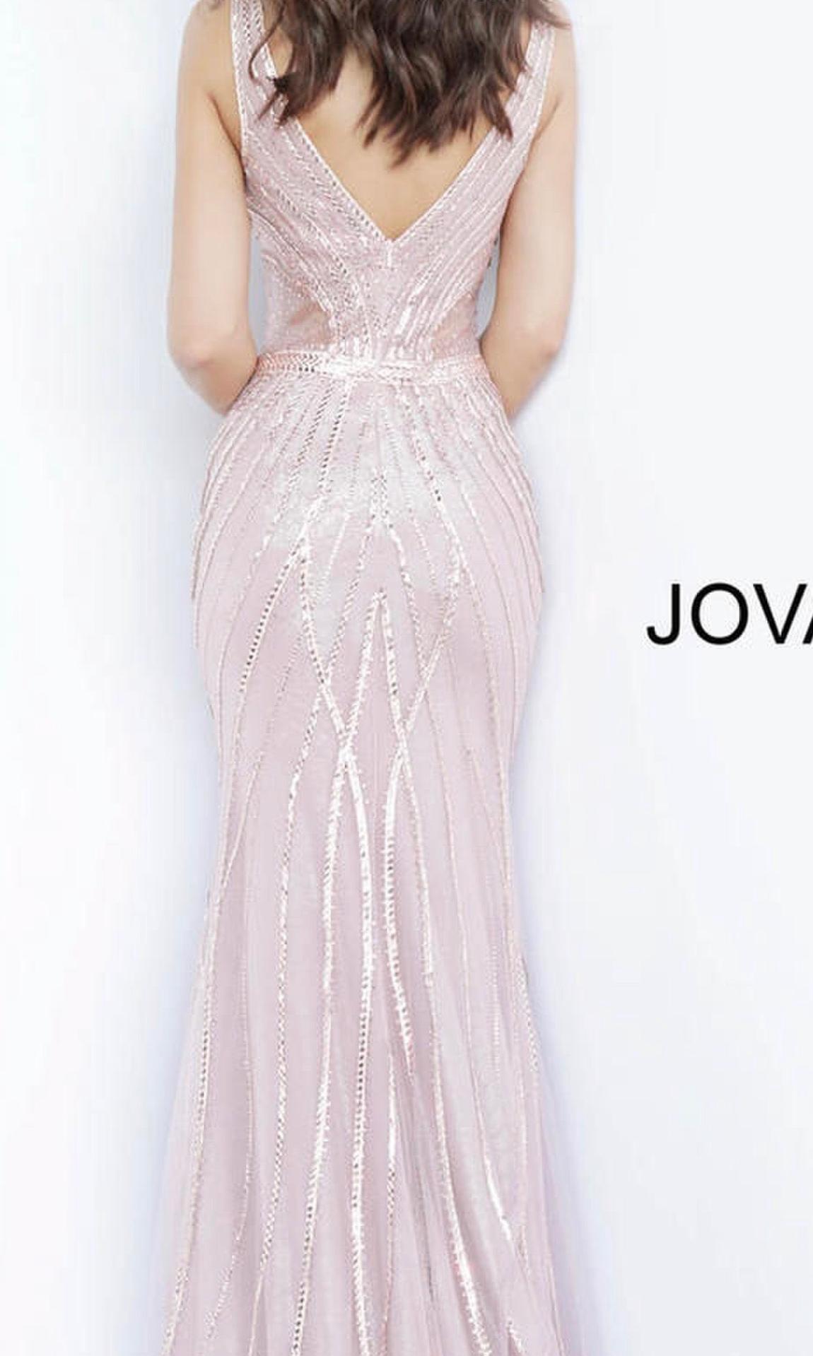 Jovani Size 6 Prom Sequined Light Pink Floor Length Maxi on Queenly
