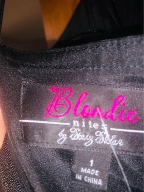 Blondie Nites Size 0 Halter Black Ball Gown on Queenly